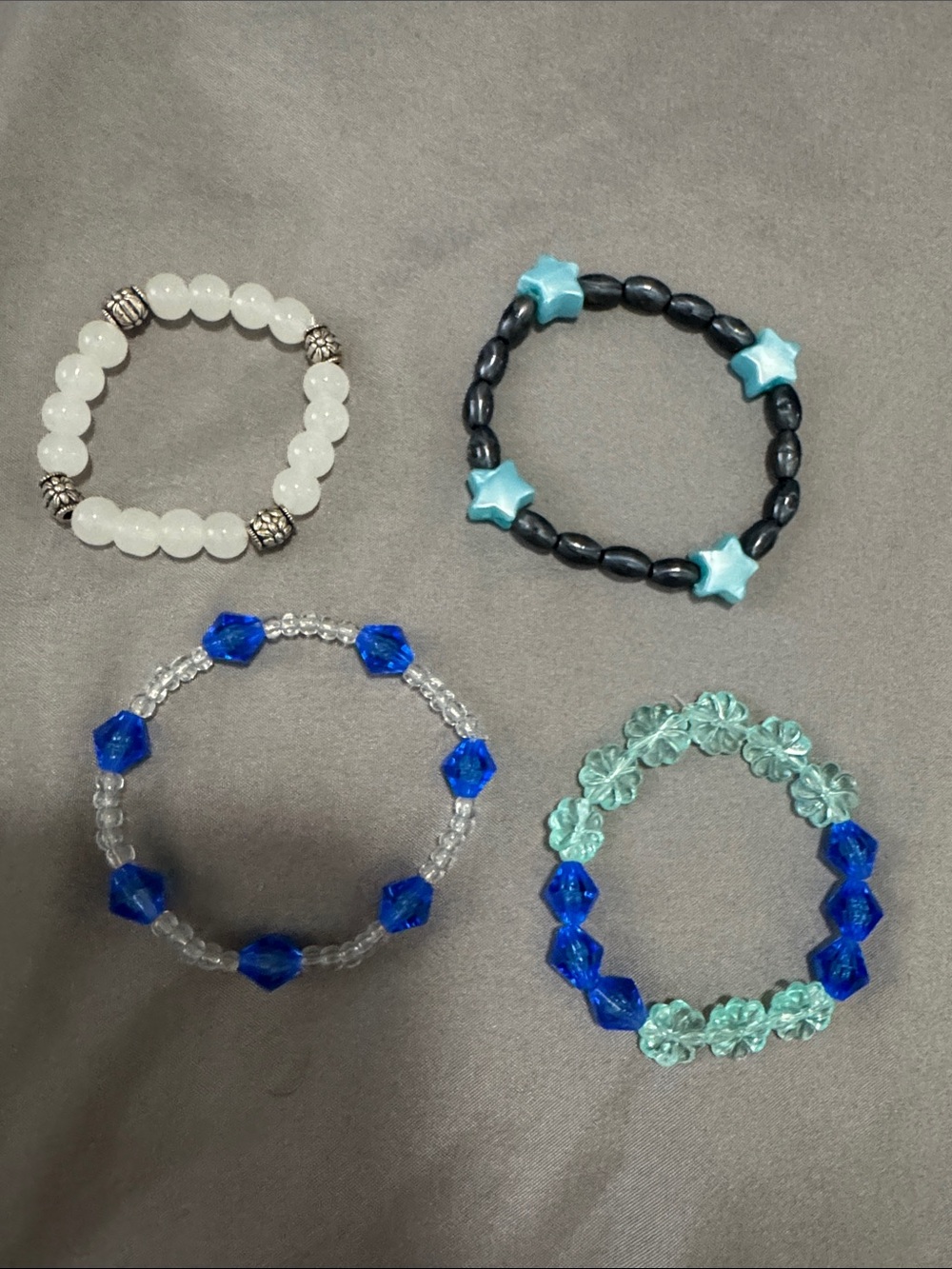 Girls handmade set of 4 bracelets